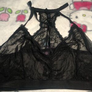 Torrid Black Lace Halter Bralette